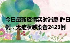 今日最新疫情实时消息 昨日河南新增新冠肺炎确诊病例242例，无症状感染者2423例