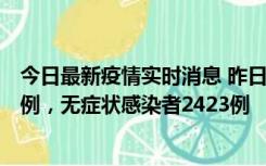 今日最新疫情实时消息 昨日河南新增新冠肺炎确诊病例242例，无症状感染者2423例