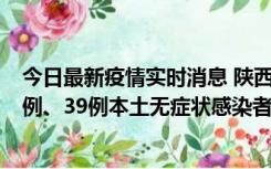 今日最新疫情实时消息 陕西11月12日新增17例本土确诊病例、39例本土无症状感染者