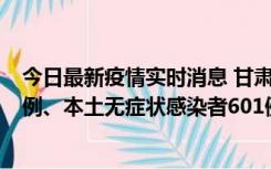 今日最新疫情实时消息 甘肃11月12日新增本土确诊病例16例、本土无症状感染者601例