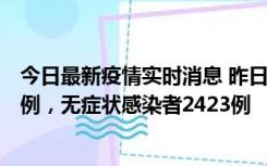 今日最新疫情实时消息 昨日河南新增新冠肺炎确诊病例242例，无症状感染者2423例