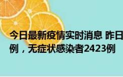 今日最新疫情实时消息 昨日河南新增新冠肺炎确诊病例242例，无症状感染者2423例