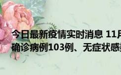 今日最新疫情实时消息 11月13日0—18时，重庆新增本土确诊病例103例、无症状感染者961例