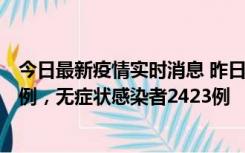 今日最新疫情实时消息 昨日河南新增新冠肺炎确诊病例242例，无症状感染者2423例