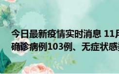 今日最新疫情实时消息 11月13日0—18时，重庆新增本土确诊病例103例、无症状感染者961例