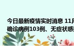 今日最新疫情实时消息 11月13日0—18时，重庆新增本土确诊病例103例、无症状感染者961例