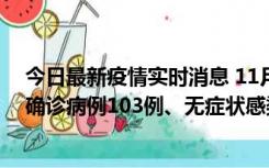 今日最新疫情实时消息 11月13日0—18时，重庆新增本土确诊病例103例、无症状感染者961例