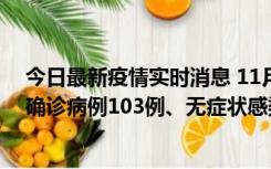 今日最新疫情实时消息 11月13日0—18时，重庆新增本土确诊病例103例、无症状感染者961例