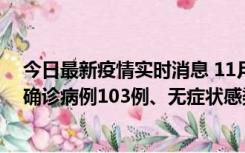 今日最新疫情实时消息 11月13日0—18时，重庆新增本土确诊病例103例、无症状感染者961例