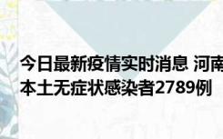 今日最新疫情实时消息 河南昨日新增本土确诊病例225例，本土无症状感染者2789例