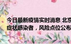 今日最新疫情实时消息 北京昌平新增7名确诊病例和6名无症状感染者，风险点位公布