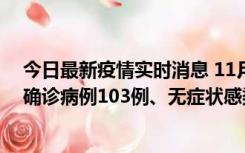 今日最新疫情实时消息 11月13日0—18时，重庆新增本土确诊病例103例、无症状感染者961例