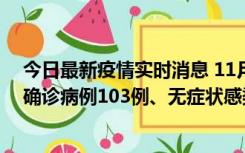 今日最新疫情实时消息 11月13日0—18时，重庆新增本土确诊病例103例、无症状感染者961例