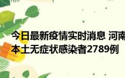 今日最新疫情实时消息 河南昨日新增本土确诊病例225例，本土无症状感染者2789例