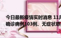 今日最新疫情实时消息 11月13日0—18时，重庆新增本土确诊病例103例、无症状感染者961例