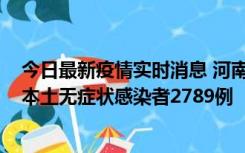 今日最新疫情实时消息 河南昨日新增本土确诊病例225例，本土无症状感染者2789例