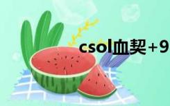 csol血契+9（csol血契）