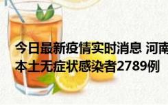 今日最新疫情实时消息 河南昨日新增本土确诊病例225例，本土无症状感染者2789例