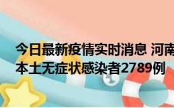 今日最新疫情实时消息 河南昨日新增本土确诊病例225例，本土无症状感染者2789例