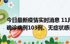 今日最新疫情实时消息 11月13日0—18时，重庆新增本土确诊病例103例、无症状感染者961例