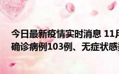 今日最新疫情实时消息 11月13日0—18时，重庆新增本土确诊病例103例、无症状感染者961例