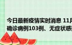 今日最新疫情实时消息 11月13日0—18时，重庆新增本土确诊病例103例、无症状感染者961例