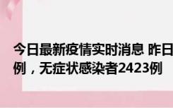 今日最新疫情实时消息 昨日河南新增新冠肺炎确诊病例242例，无症状感染者2423例