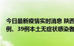 今日最新疫情实时消息 陕西11月12日新增17例本土确诊病例、39例本土无症状感染者