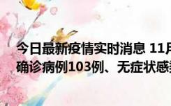 今日最新疫情实时消息 11月13日0—18时，重庆新增本土确诊病例103例、无症状感染者961例