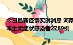 今日最新疫情实时消息 河南昨日新增本土确诊病例225例，本土无症状感染者2789例