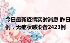 今日最新疫情实时消息 昨日河南新增新冠肺炎确诊病例242例，无症状感染者2423例