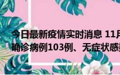 今日最新疫情实时消息 11月13日0—18时，重庆新增本土确诊病例103例、无症状感染者961例