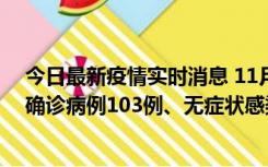 今日最新疫情实时消息 11月13日0—18时，重庆新增本土确诊病例103例、无症状感染者961例