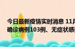 今日最新疫情实时消息 11月13日0—18时，重庆新增本土确诊病例103例、无症状感染者961例