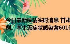 今日最新疫情实时消息 甘肃11月12日新增本土确诊病例16例、本土无症状感染者601例