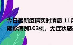 今日最新疫情实时消息 11月13日0—18时，重庆新增本土确诊病例103例、无症状感染者961例