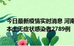 今日最新疫情实时消息 河南昨日新增本土确诊病例225例，本土无症状感染者2789例