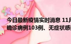 今日最新疫情实时消息 11月13日0—18时，重庆新增本土确诊病例103例、无症状感染者961例