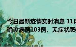 今日最新疫情实时消息 11月13日0—18时，重庆新增本土确诊病例103例、无症状感染者961例