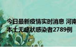 今日最新疫情实时消息 河南昨日新增本土确诊病例225例，本土无症状感染者2789例