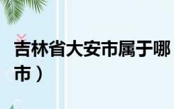 吉林省大安市属于哪（吉林省大安市属于哪个市）