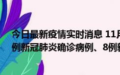 今日最新疫情实时消息 11月14日0-20时，浙江宁波新增2例新冠肺炎确诊病例、8例新冠肺炎无症状感染者