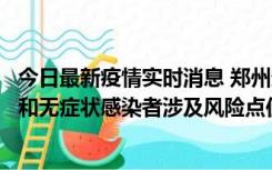 今日最新疫情实时消息 郑州通报关于新增新冠肺炎确诊病例和无症状感染者涉及风险点位