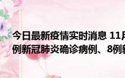 今日最新疫情实时消息 11月14日0-20时，浙江宁波新增2例新冠肺炎确诊病例、8例新冠肺炎无症状感染者