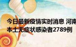 今日最新疫情实时消息 河南昨日新增本土确诊病例225例，本土无症状感染者2789例