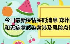 今日最新疫情实时消息 郑州通报关于新增新冠肺炎确诊病例和无症状感染者涉及风险点位