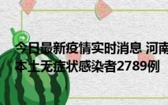 今日最新疫情实时消息 河南昨日新增本土确诊病例225例，本土无症状感染者2789例