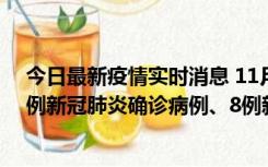 今日最新疫情实时消息 11月14日0-20时，浙江宁波新增2例新冠肺炎确诊病例、8例新冠肺炎无症状感染者