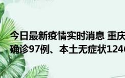 今日最新疫情实时消息 重庆：11月14日0-18时，新增本土确诊97例、本土无症状1246例