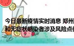 今日最新疫情实时消息 郑州通报关于新增新冠肺炎确诊病例和无症状感染者涉及风险点位